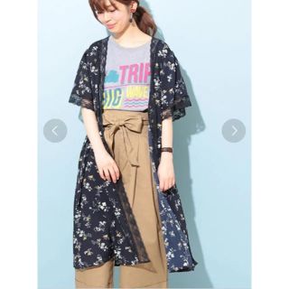 ナチュラルクチュール(natural couture)の【美品】花柄レースジレ　ワンピース　natural couture(ひざ丈ワンピース)