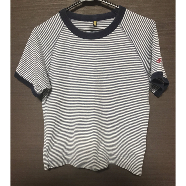 NATURAL LAUNDRY(ナチュラルランドリー)のTシャツ　XS相当　半袖　ボーダー　ネイビー メンズのトップス(Tシャツ/カットソー(半袖/袖なし))の商品写真