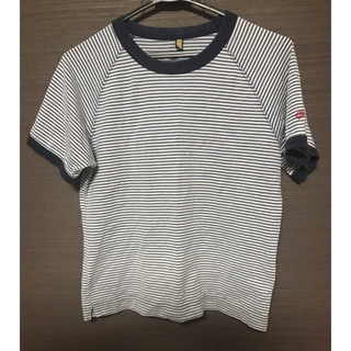 ナチュラルランドリー(NATURAL LAUNDRY)のTシャツ　XS相当　半袖　ボーダー　ネイビー(Tシャツ/カットソー(半袖/袖なし))