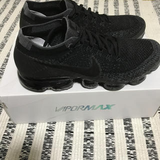 ナイキ(NIKE)の【1回着用】VAPORMAX FLYKNIT triple black 27.0(スニーカー)