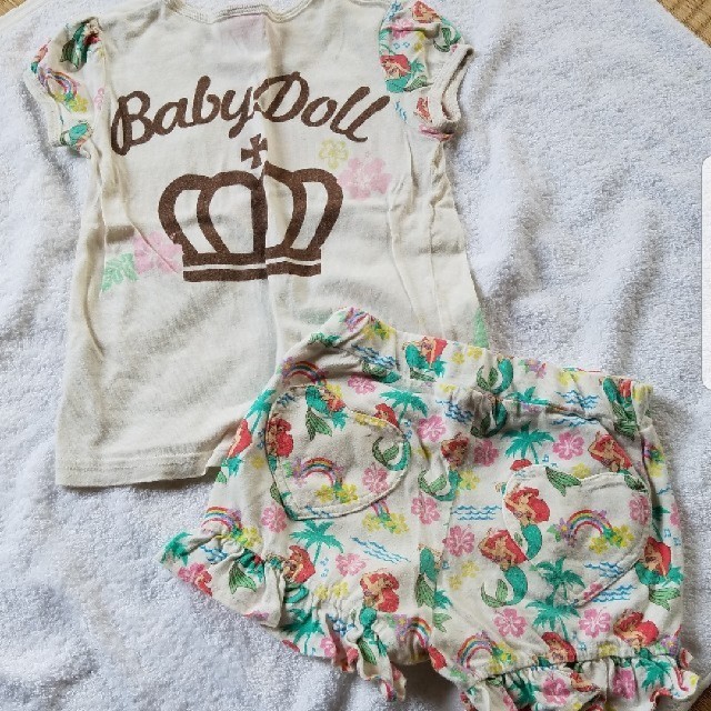 BABYDOLL(ベビードール)のベビードール110　セットアップ キッズ/ベビー/マタニティのキッズ服女の子用(90cm~)(Tシャツ/カットソー)の商品写真