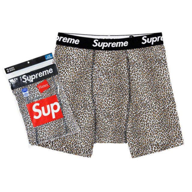 (S) Supreme Hanes Leopard Boxer Briefs