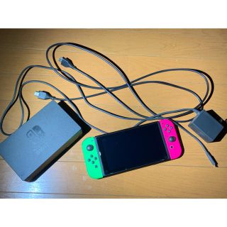 ニンテンドースイッチ(Nintendo Switch)の任天堂スイッチ ネオン　中古(家庭用ゲーム機本体)