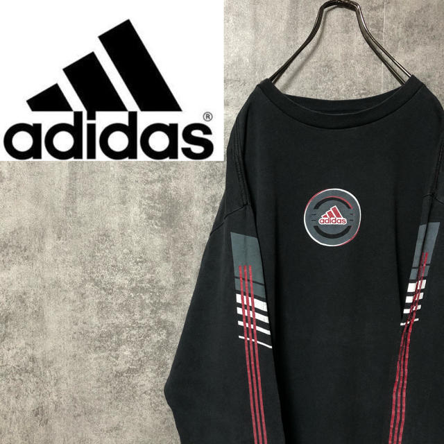 adidas(アディダス)の【ひぃ様専用☆】アディダス☆USA製サイドプリントセンタープリントロンT メンズのトップス(Tシャツ/カットソー(七分/長袖))の商品写真