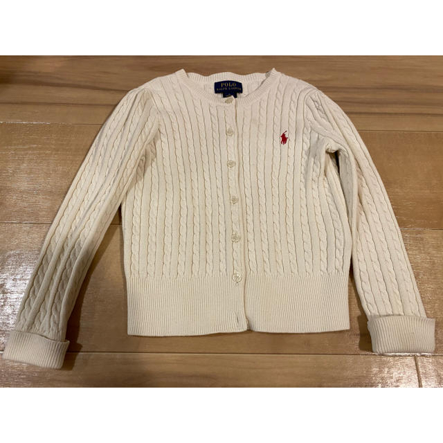 POLO RALPH LAUREN(ポロラルフローレン)のポロ ラルフローレン カーディガン アイボリー 120 キッズ/ベビー/マタニティのキッズ服女の子用(90cm~)(カーディガン)の商品写真