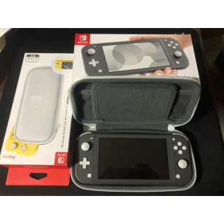 Nintendo Switch Lite、スイッチライトグレー、専用ケース付き