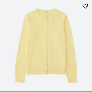 ユニクロ(UNIQLO)のUVカットクルーネックカーディガン(カーディガン)