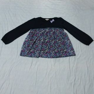 エニィファム(anyFAM)のanyFAM 花柄シフォン ドッキング シャツ(120cm)(Tシャツ/カットソー)