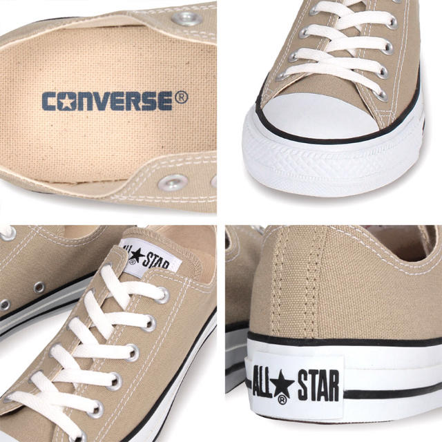 CONVERSE(コンバース)の【今晩限定】コンバース　オールスター　OX  ベージュ　24cm レディースの靴/シューズ(スニーカー)の商品写真