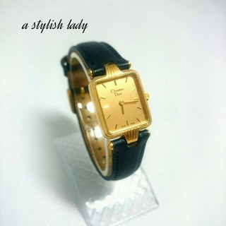 クリスチャンディオール(Christian Dior)の美品❤ディオール❤スクエア❤腕時計(腕時計)