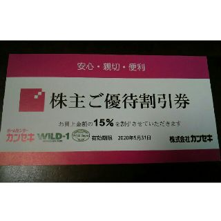カンセキ 株主優待券 1枚(ショッピング)