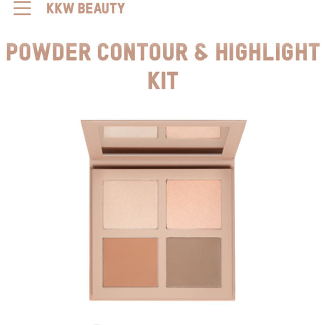 ★KKW Beauty★パウダー ハイライト チーク パレット★Light★