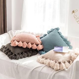 ザラホーム(ZARA HOME)のタッセル ニット クッションカバー (クッションカバー)