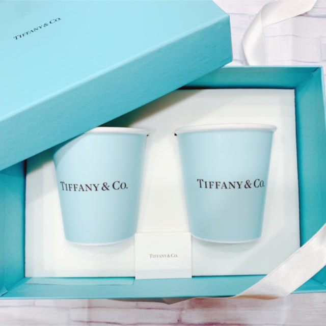 Tiffany ペーパーカップ 新品未使用 ボーンチャイナ ティファニー ペア ...