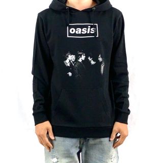 新品 oasis オアシス UK ロック ブリット ポップ バンド 黒 パーカー(パーカー)