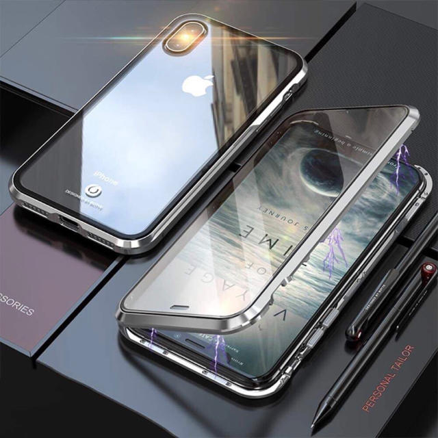 両面強化ガラス iPhone7 iPhone8 iPhoneX iPhoneXS スマホ/家電/カメラのスマホアクセサリー(iPhoneケース)の商品写真
