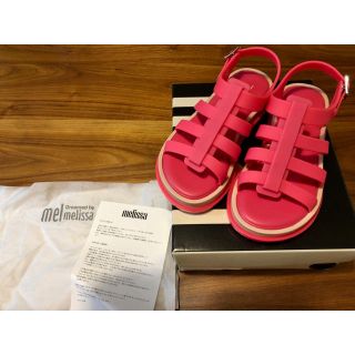 メリッサ(melissa)の新品未使用　Mini Melissa メルフロックスサンダル　レッド　20㎝(サンダル)