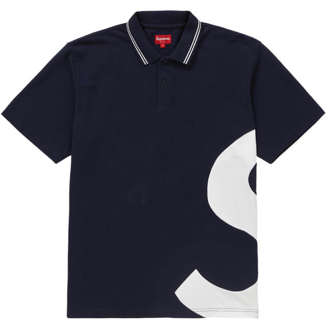 Supreme S Logo Polo ロゴ ポロシャツ　ネイビー