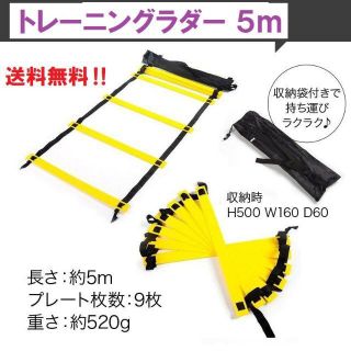 トレーニング ラダー 5m  収納袋付き 足 筋トレに♪(トレーニング用品)