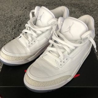 ナイキ(NIKE)のAIR JORDAN 3 RETRO ホワイト/クリアソール 28cm(スニーカー)