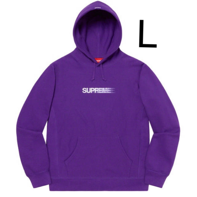 公式の  Supreme - L 紫　Motion Logo Hooded Sweatshirt モーション パーカー