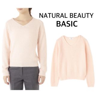 ナチュラルビューティーベーシック(NATURAL BEAUTY BASIC)のNBB♡パステルアンゴラニットピンク(ニット/セーター)