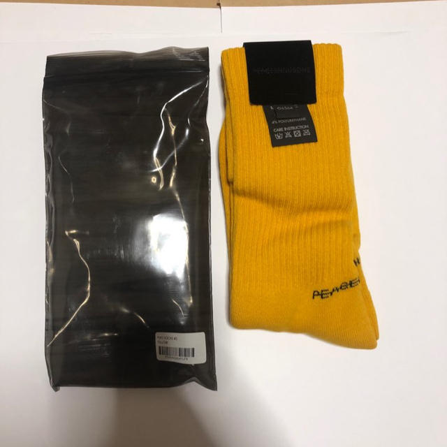 PEACEMINUSONE(ピースマイナスワン)のPEACEMINUSONE SOCKS #3 YELLOW メンズのレッグウェア(ソックス)の商品写真