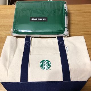 スターバックスコーヒー(Starbucks Coffee)のスターバックス　コットンバックとレジャーシート(日用品/生活雑貨)