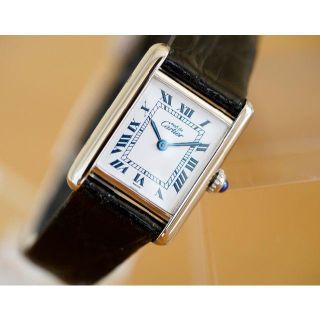 Cartier - 美品 カルティエ マスト タンク シルバー ブルー ...