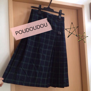 プードゥドゥ(POU DOU DOU)のチェック巻きスカート☆(ひざ丈スカート)