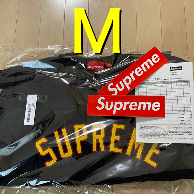 supreme 20ss kanji logo crewneck M BLACKメンズ