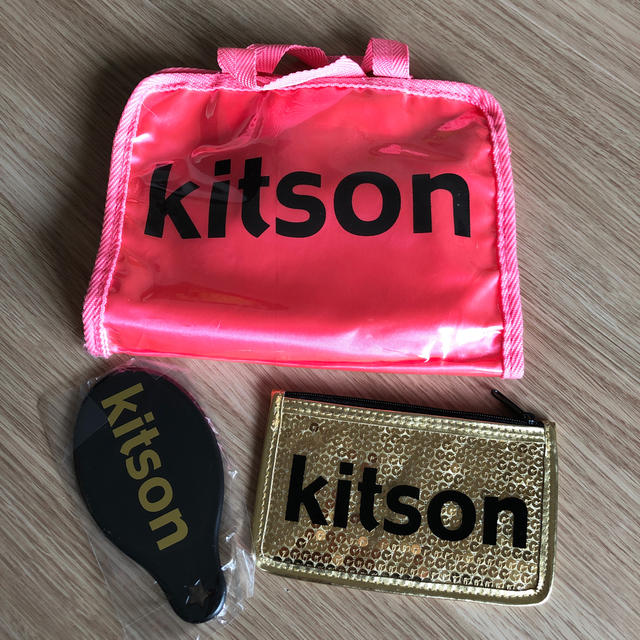 KITSON(キットソン)のkitson ポーチとキラキラ鏡 レディースのファッション小物(ポーチ)の商品写真