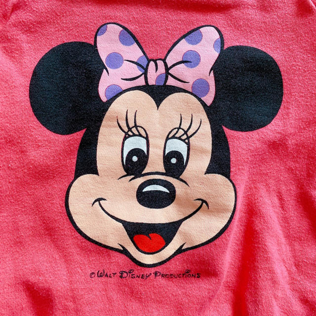 Disney(ディズニー)のディズニー レトロ ミニー トレーナー キッズ 95  Disney パープル  キッズ/ベビー/マタニティのキッズ服女の子用(90cm~)(Tシャツ/カットソー)の商品写真