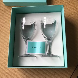 ティファニー(Tiffany & Co.)のティファニー　ペアワイングラス　未使用(グラス/カップ)