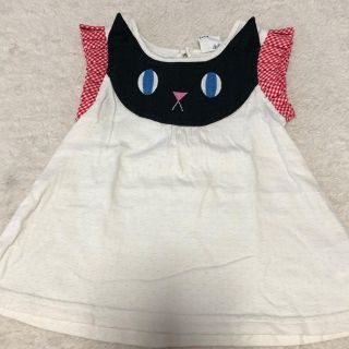 プチジャム(Petit jam)のプチジャム　　黒猫チュニック　95㎝(ワンピース)