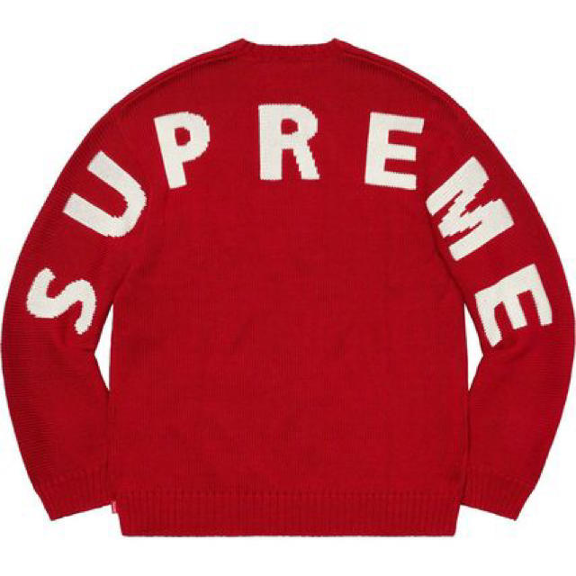 Supreme Back Logo Sweater RED Sサイズ