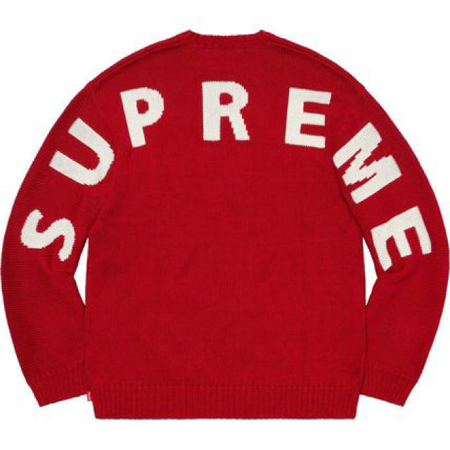 Supreme Back Logo Sweater RED Sサイズメンズ