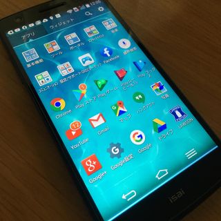 エルジーエレクトロニクス(LG Electronics)のIsai 22 lgl スマホ　フィルムつき　ブラック　黒　携帯　スマートフォン(スマートフォン本体)