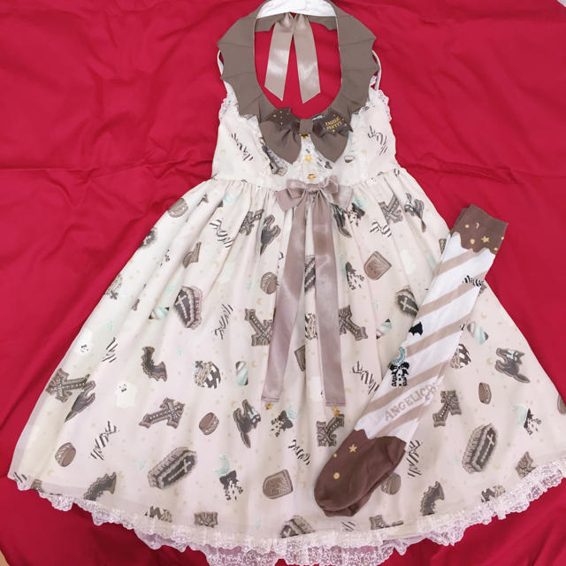 レビュー高評価のおせち贈り物 treats Angelic Pretty pretty 梨子Riko Halloween 美品 Treats  JSK 紫op ON