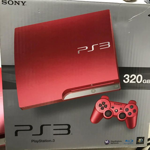 PlayStation3(プレイステーション3)のPlayStation3 320GB 本体　赤 エンタメ/ホビーのゲームソフト/ゲーム機本体(家庭用ゲーム機本体)の商品写真