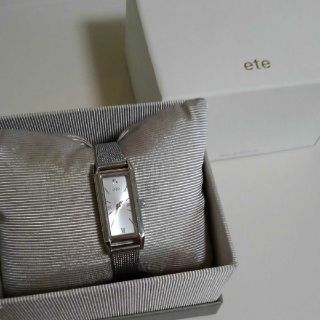 エテ(ete)のete ウォッチ レクタングルフェイス　シルバー(腕時計)