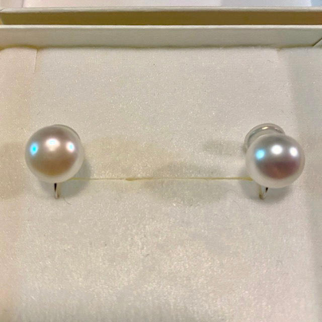 希少　大粒　12ミリ　淡水パール　真珠一粒ノンホールピアス ハンドメイドのアクセサリー(イヤリング)の商品写真
