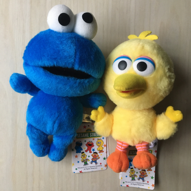 SESAME STREET(セサミストリート)のクッキーモンスター & ビッグバード ぬいぐるみ ／ マスコット エンタメ/ホビーのおもちゃ/ぬいぐるみ(ぬいぐるみ)の商品写真