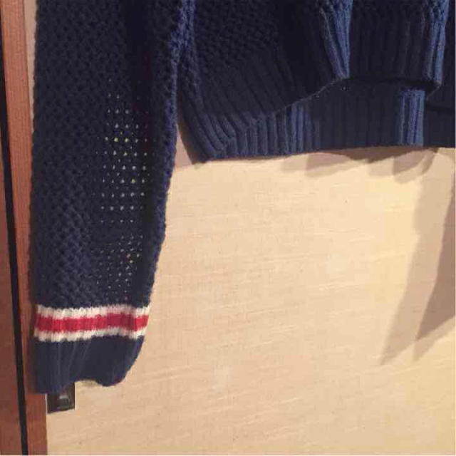 WEGO(ウィゴー)の着画有り  鍵編み長袖ニット レディースのトップス(ニット/セーター)の商品写真