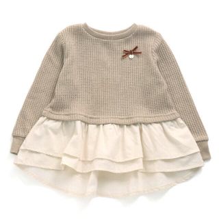 プティマイン(petit main)のyuRiiiii様専用♡アプレレクール ワッフルペプラムＴシャツ140(ニット)