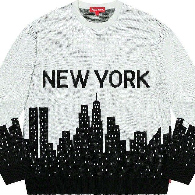 送料込み S Supreme New York SweaterWhite