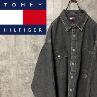 トミーヒルフィガー(TOMMY HILFIGER)の【YP様専用】トミーヒルフィガー☆メタルスナップボタンブラックデニムシャツ(シャツ)