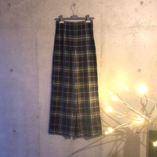 ザラ(ZARA)のZARA ザラ 未使用 ハイウエストチェックワイドパンツ S(カジュアルパンツ)