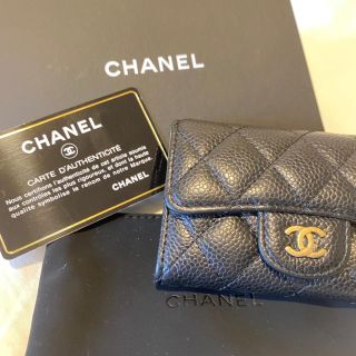 大特価!新品未使用同等品!CHANEL マトラッセ キャビアスキン カードケース