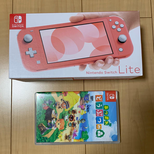 任天堂switch liteコーラル　どうぶつの森　セット